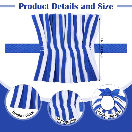 Breling 2 Pcs Luggage Pom Poms for Suitcases Funny Luggage Identifiers Pom Tags for Suitcase Backpack, Knotted Strap(Blue, White) by Breling - Used condition - Image 2