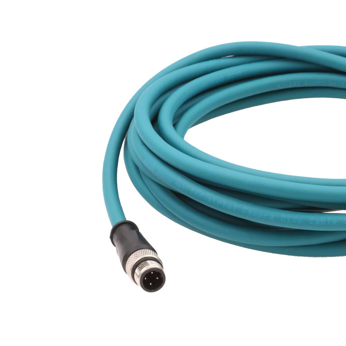 SZRMCC Câble Ethernet M12 Connecteur D-Code 4 Broches Mâle vers RJ45 Câble Réseau Cat5e Blindé étanche à Haute Flexibilité pour Capteur de Caméra Industrielle (8m)