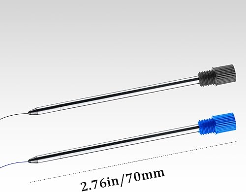 Miniatura 3 de Recambios de tinta negra (10 unidades), repuestos de bolígrafo reemplazables, repuestos de bolígrafos de 2.75 pulgadas (2.756 in), puntas medianas