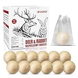 Deer Repellent Ball 12 Pcs: Effective Deer Deterrent for Garden, Protect Your Plants with Powerful Repellents Deer for Flowers, Shrubs & Trees