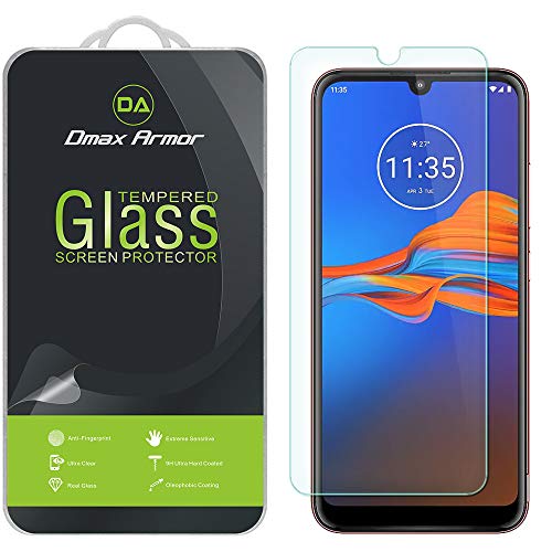 (2 Pack) Dmax Armor for Motorola Moto E6 Plus Tempered Glass Screen Protector