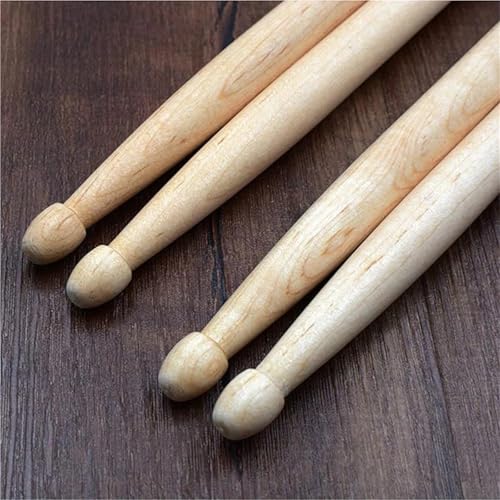Drum Sticks Bulk 4Pairs Maple Drumsticks - Ideal para práctica de todas las edades, color de báculo elegante, perfecto para Jazz y Percusión (7A) miniatura 7
