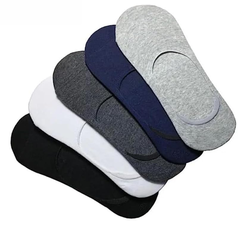 SMART SEWINGERS Loafer No-Show Hidden Peds Socks for Men/Women Multicolour (Pack of 5) | Unisex | Odour-free | Anti-Slip | Cotton | Party-Casuals-image-17