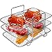 Produktbild Air Fryer Rack, 304 Edelstahl Heißluftfritteuse Grillrost Dehydrate Rack Multifunktional Stapelbar Airfryer Grillpfanne Luftfritteusen Zubehör Kompatibel Mit Ninja Foodi Dual Air Fryer