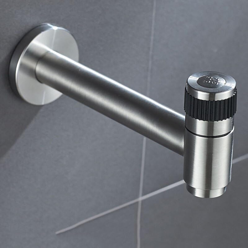 Robinet de salle de bains en acier inoxydable noir mat anti-corrosion