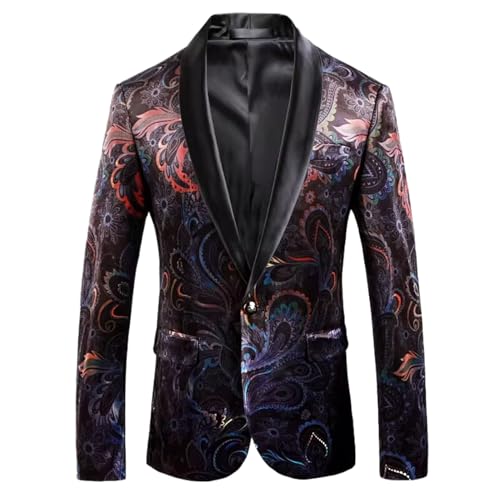 Blazer en polyester de qualité supérieure pour costume de scène masculin chic