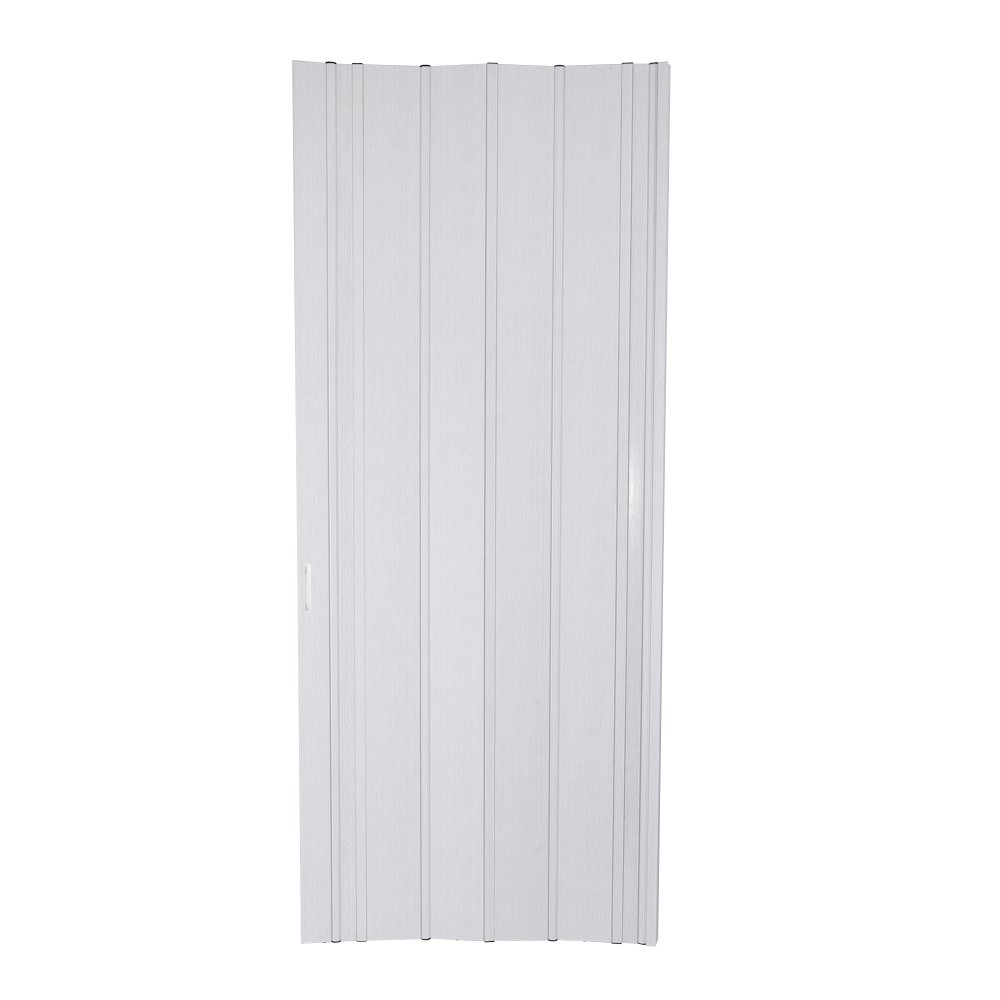 Pandamoto PVC Concertina Accordion Folding Door Magnetic Catch Amelia White Gloss 6mm Thick 82x205cm