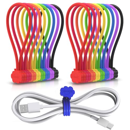 SOOOEC Magnetic Cord Ties, 16 Pack 7.2