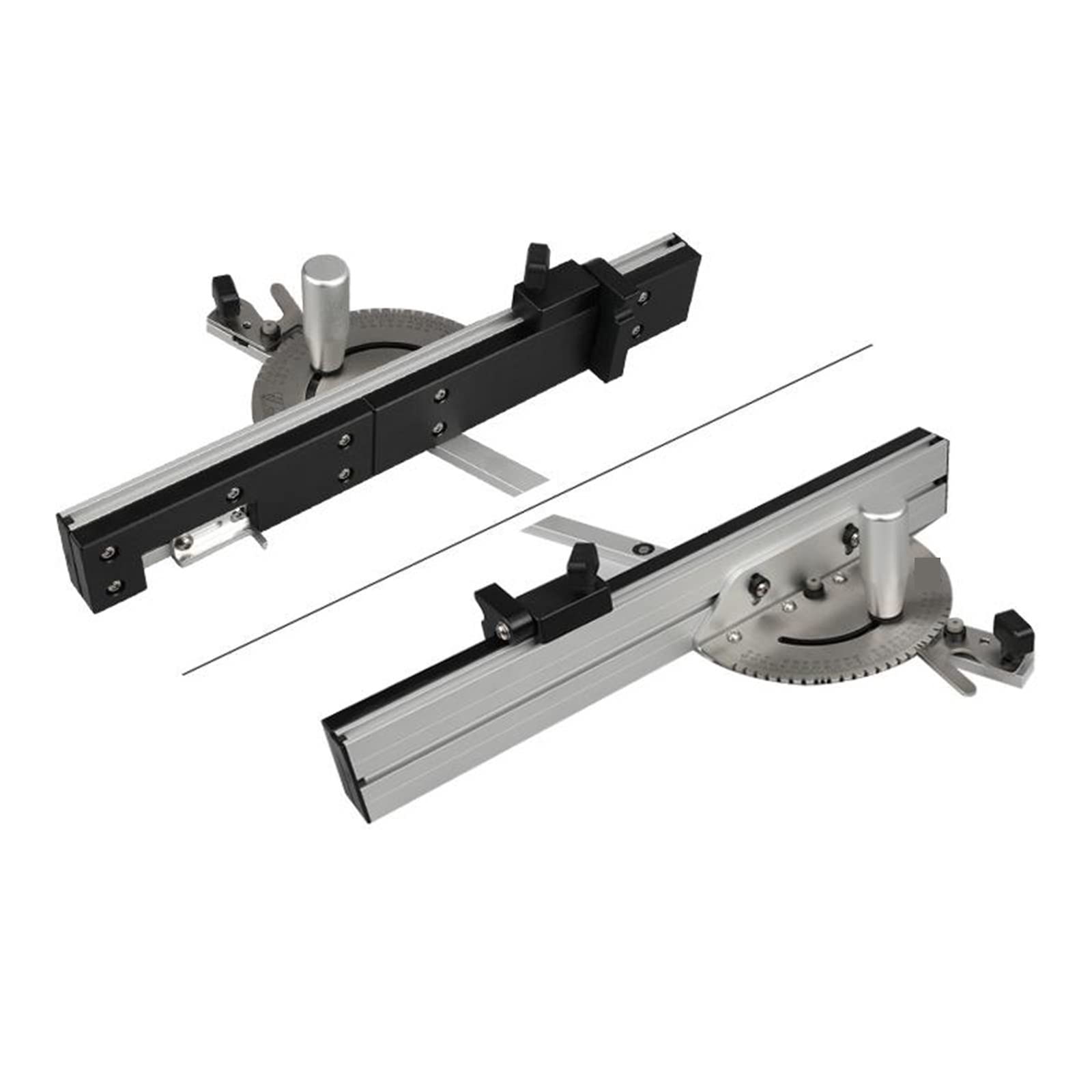 Jauge à onglets de 450mm avec butée de piste scie à Table routeur jauge à onglets règle d'assemblage de sciage jauge à onglets scie à Table Pour mesurer(Single tenon)