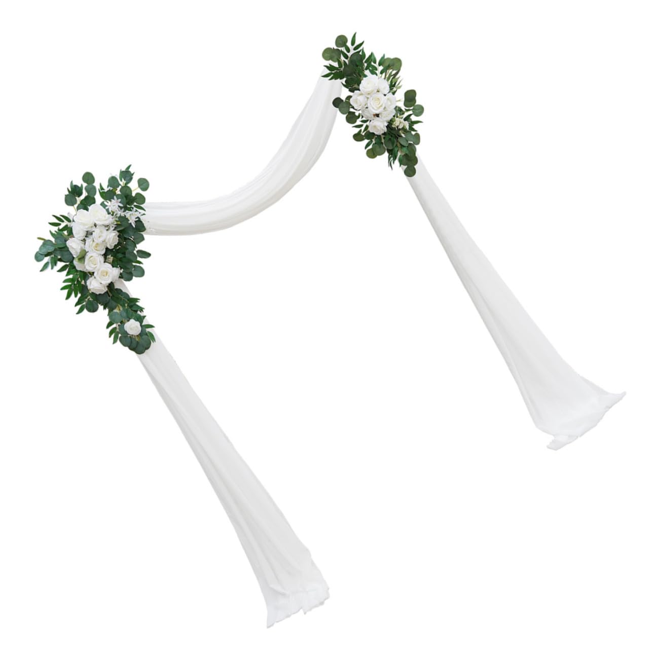 POPETPOP Fiori Artificiali per Struttura Matrimonio Bianco Set 1 Confezione in Seta Elegante e Mai Appassiti per Composizioni Floreali e Centrotavola Decorativi