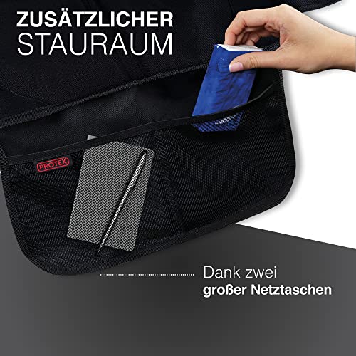 PROTEX Kindersitzunterlage [Testsieger 2025] ISOFIX-geeignet | Wasserabweisender Polyester Stoff mit gepolsteter Sitzfläche | S – Ansicht 4