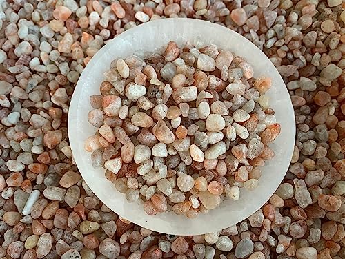 Image of 2 oz Lot Natural Semi Tumbled Gemstone Chips, Crushed Mini Crystals, Undrilled Crystal Chips (Sunstone)