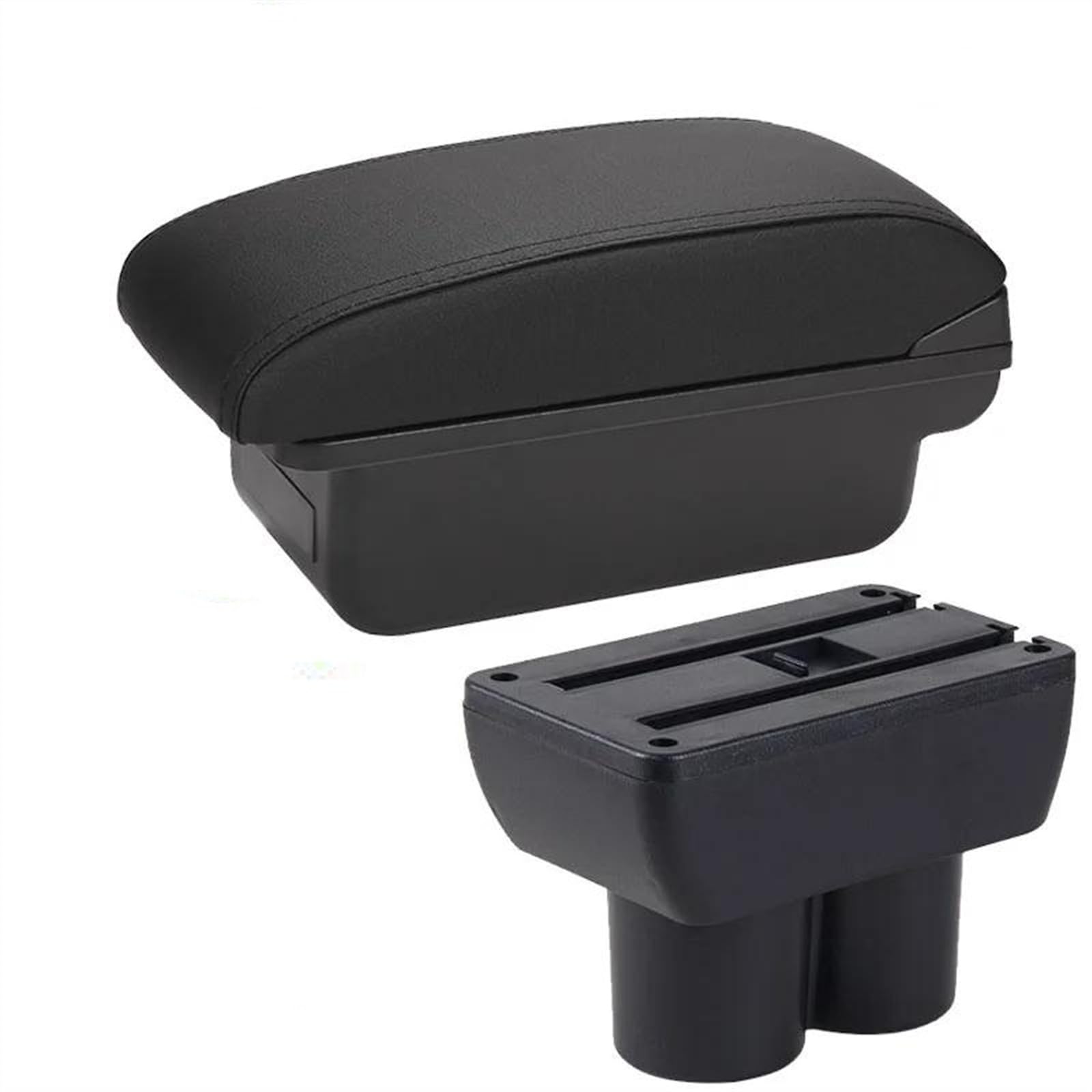 NMJLQW Storage Rack Car Accessories Retrofit Part Armrest Box For Jimny 1999-2017 Car Armrest Retrofit Parts Arm Storage Box(C2 Black line NO USB)