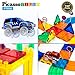 PicassoTiles 50 Piece Race Car Track Building Block Educational Toy Set Magnetic Tiles Magnet DIY Playset 2 Light Up STEM Learning Construction Kit Hand-Eye Coordination Fine Motor Skill Training