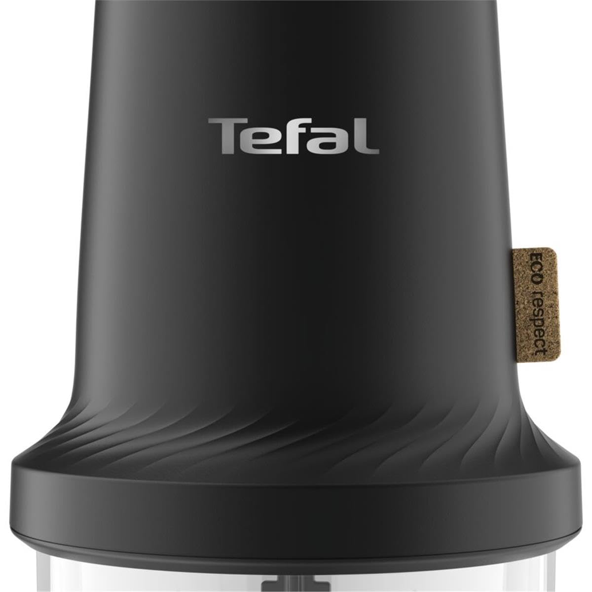 Tefal ‎MQ80E8 Eco Respect Picadora | Picadora en diseño ecológico | Cebollas | Ajo | Hierbas | Salsas | 0,5 L | 2 cuchillas | 500 W | Negro