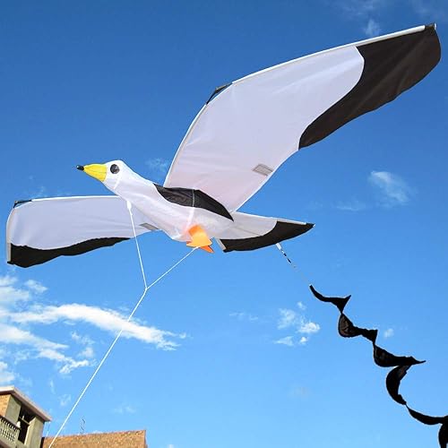 Cometa voladora 3D de línea de gaviota Stunt para niños adultos fácil de volar, grandes actividades al aire libre juegos de playa para niños, fácil