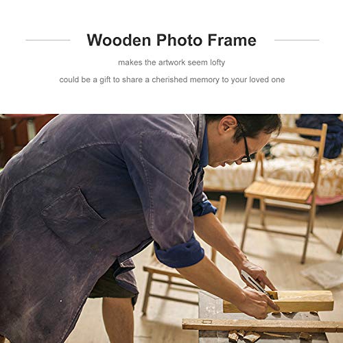 Ajcoflt Moldura de madeira de 8 polegadas, moldura de madeira natural Eco com moldura de acrílico de