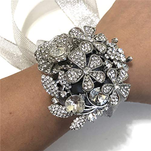 Anwedding Wrist Corsage for Girl Bridesmaid Wedding, Wrist Corsage Party Prom Hand Flower