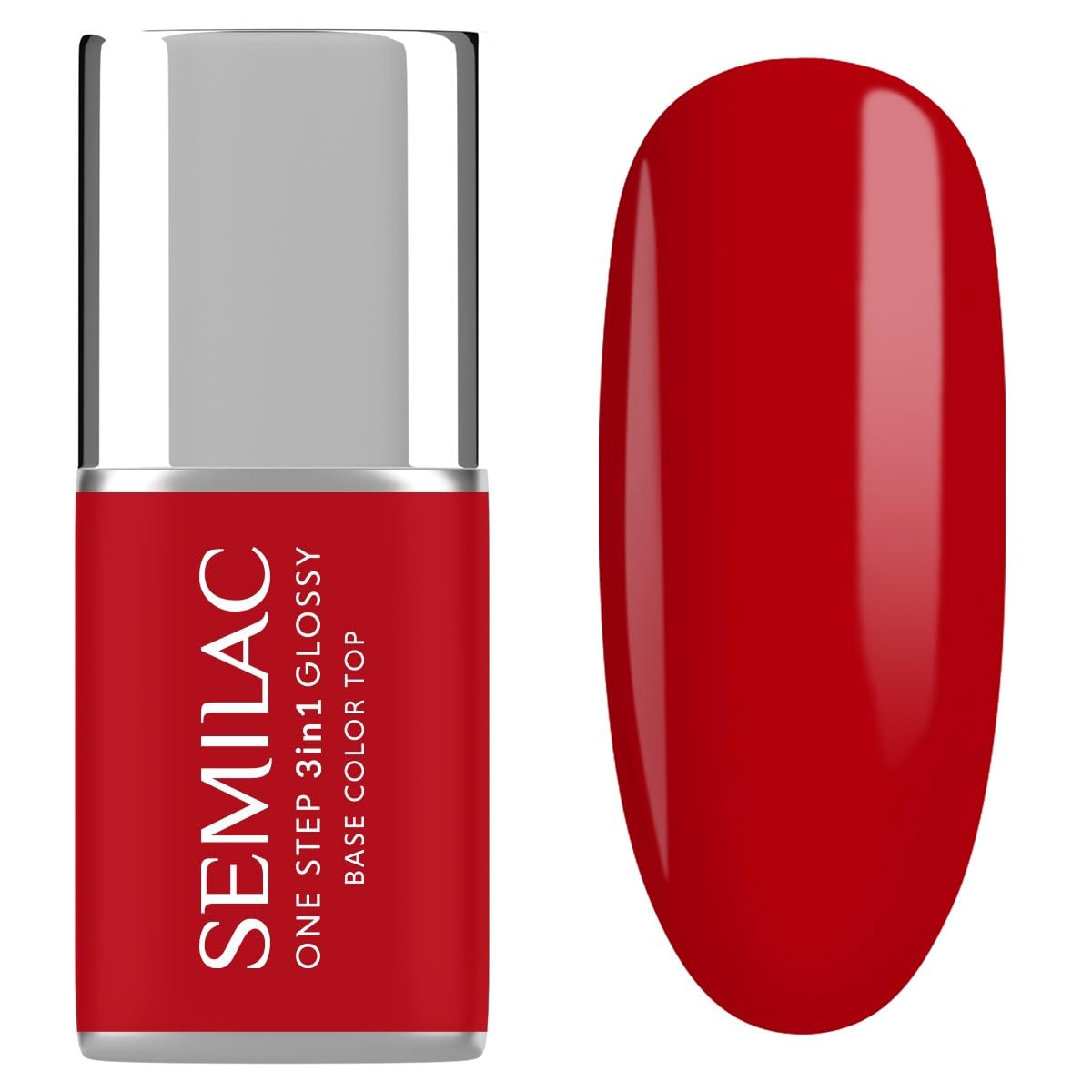 Semilac Lakier Hybrydowy Formuła 3w1 One Step S530 Scarlet 7ml