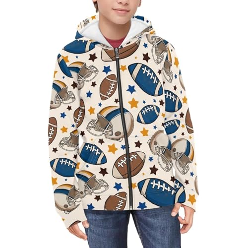 Image of Biyejit Kids Novelty 3D Graphic Printed Hooded Sweatshirt Boys Girls Zip Up Hoodies Age 6-16 Years