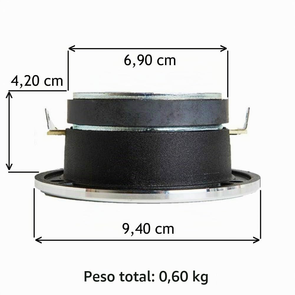 2 Tweeter SP Audio SPTW28 Ultra Slim con 100 vatios rms y 200 vatios máx con 9,40 cm diámetro y 107 db sensibilidad Profundidad 4,20 cm, el par + 3 Stickers Gratis