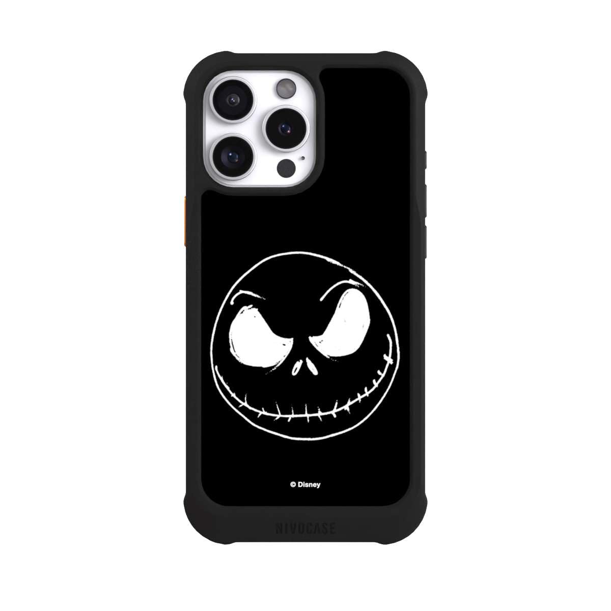 Coque iPhone 16 Pro Max antichoc MagSafe NIVOmax noire Jack Skellington Disney