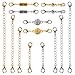Produktbild TIMESETL Kettenverlängerung Magnet 14 Stück Halskette Verlängerung Schmuckverschluss Kettenverlängerung Gold und Silber Magnetverschlüsse für Ketten, Magnetverschluss Schmuck 3/5/7,5/10 cm