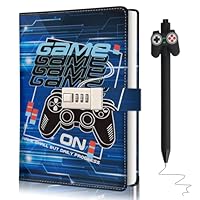 Youerls Tagebuch Mit Schloss, Tagabuch Jungs Kinder Tegebuch Mit Code Schulanfang Geburtstag Geschenke FüR Jungen 8 9 10 11 12 13 14 15 Jahre Game Notizbuch Kinder Spieletagebuch-Set