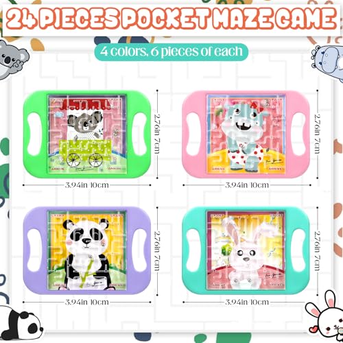 JellyArch 24 Pcs Maze Puzzle Cube Bulk Maze Game Puzzle Educational Cube Handheld Brain Teaser Puzzles Back to School Gift Classroom Exchange for Students Adult Teacher(Classical) - Image 2