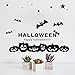 Produktbild Xshuai Hochwertiges glückliches Halloween 60x50cm Hexe-Schläger-Kürbis-Wand-Aufkleber-Fenster-Ausgangsdekoration-Abziehbild-Dekor (Schwarz)