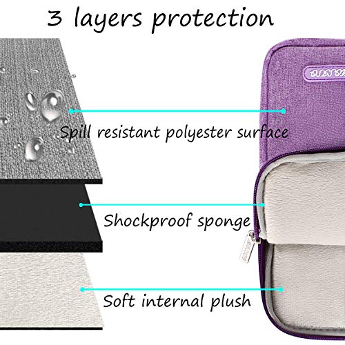 Image of MOSISO Laptop Case 14 inch, 14 inch Laptop Sleeve Compatible with HP Lenovo Dell ASUS Acer, HP Stream, Dell Latitude, Lenovo IdeaPad, Polyester Vertical Computer Sleeve Bag with Pocket, Ultra Violet