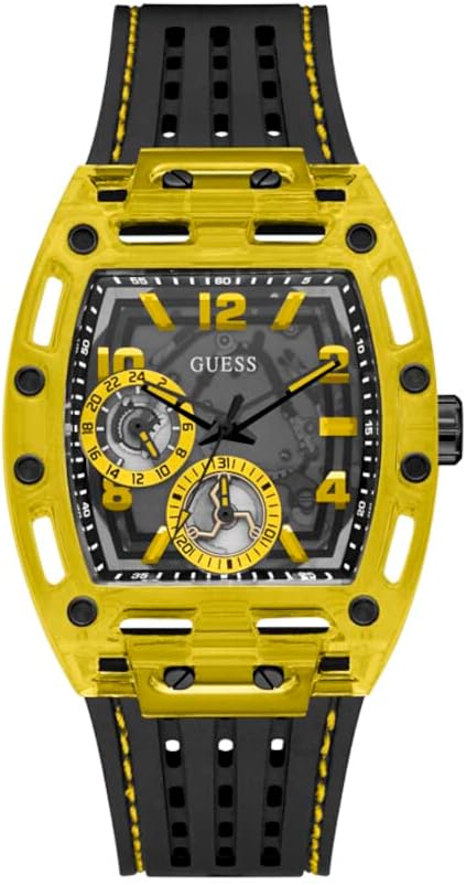 Guess Men's GW0G Series| Analog Trend Watch| Polycarbonate Case| Silicone Bracelet | 50M Water Resistance