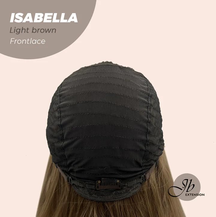 Miniatura 9 de ISABELLA - Peluca de encaje frontal precortada con flequillo lateral, pelucas largas y rizadas para mujer, pelucas sintéticas naturales para uso