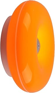 Appliques murales - Appliques murales à piles, Lampe donut orange | Table d'art moderne du milieu du siècle et déco murale pour un beau chevet, décoration de chambre esthétique et cool et funky