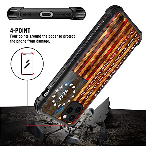 Tnxee Iphone 12 Mini Case, Betsy Ross 13 Star Wooden American Flag With 1776 Pattern Design Cases For Mans Women, Shockproof Anti-Scratch Case Apple #TOP3