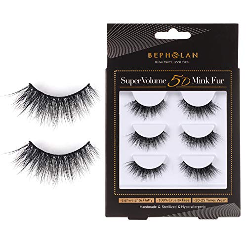 Lashes Mink Natural False Eyelashes - Bepholan Fake Eyelashes Natural Look 3-Pack Cat Eye Lashes Manga Eyelashes Fluffy,Xmz211 #TOP1