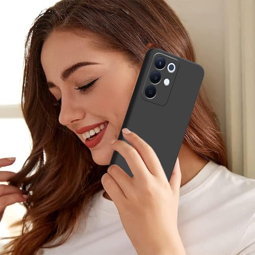 Image of amazon basics Back Cover for Realme 15X 5G | Ultra Slim Soft Rubberised Case | Matte Silicone Flexible Mobile Case | Camera Protection - Black