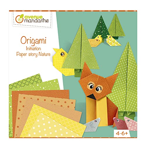 Avenue Mandarine Co176C – Una Caja Creativa Origami Iniciación Que Incluye 200 Hojas Origami 7 X 7 Cm, 96 Hojas 15 X 15 Cm, 60 Hojas 23 X 23, 2 Tablas De Pegatinas Y 10 Modelos De Plegado