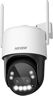 HXVIEW 4K PTZ Security Camera Outdoor with Rapid 10X Hybrid Zoom, 355°Pan & 90° Tilt, True 8MP Dual-Lens WiFi Camera with ... Price In India