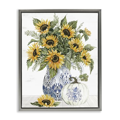 Stupell Industries 'Imperial Autumn Sunflowers'| Floating Frame Canvas Art