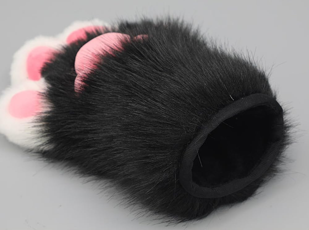 Bear Wolf Paw Gloves Faux Fur Cat Claw All Cover Mittens Animals Paw Gloves Costume Accessories for Cosplay