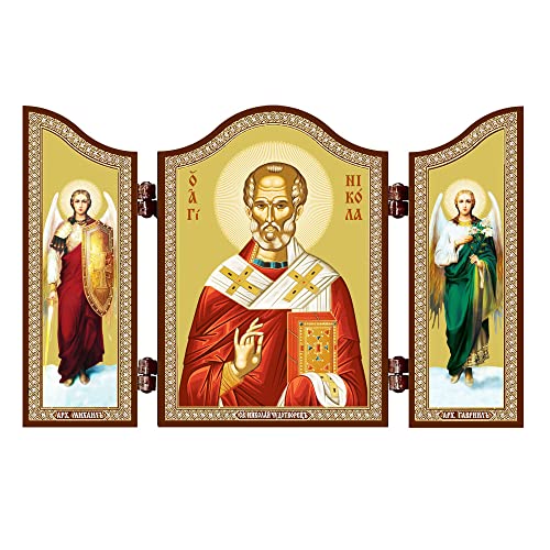 NKlaus San Nicola Icona cristiana trittico raffigurante un santo 1442