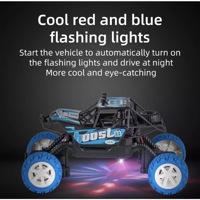 Image of RC Rock Crawler Car 4x4 Remote Control Off Road Vehicle | Big Wheel Climbing Stunt Toy | Rechargeable High Speed Car for Kids