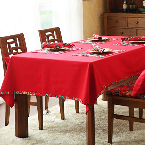 Nappe coton lin anti-tache grande nappe rectangulaire pour protéger votre table - 2