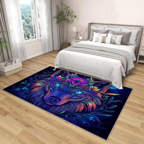Tapis loup antidérapant grand format pour sécuriser et décorer le salon