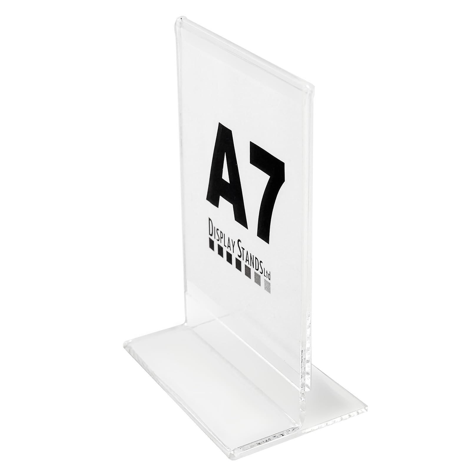 DSL Acrylic Poster Menu Holder - Portrait, Double Sided, Table Display Stand, Sign Holder, Perspex Freestanding Menu Holder (SU-PDS) (1, A7)