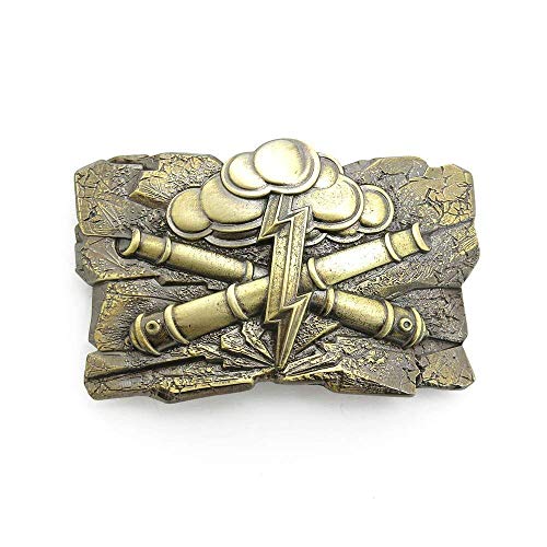 Belt buckle Gods of war, Handmade military field artillery cannons solid brass belt buckle