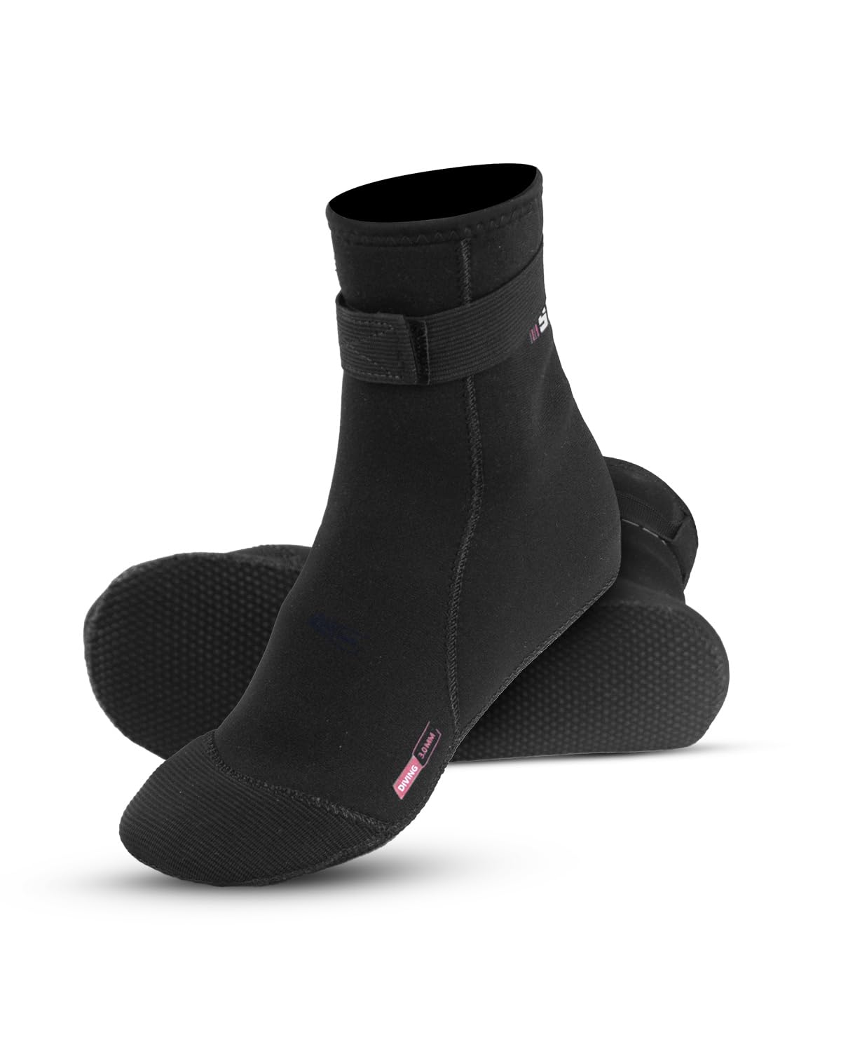 Seaskin Neoprene Socks, 3mm Beach Volleyball Sand Soccer Wetsuit Socks (Black, X-Large)