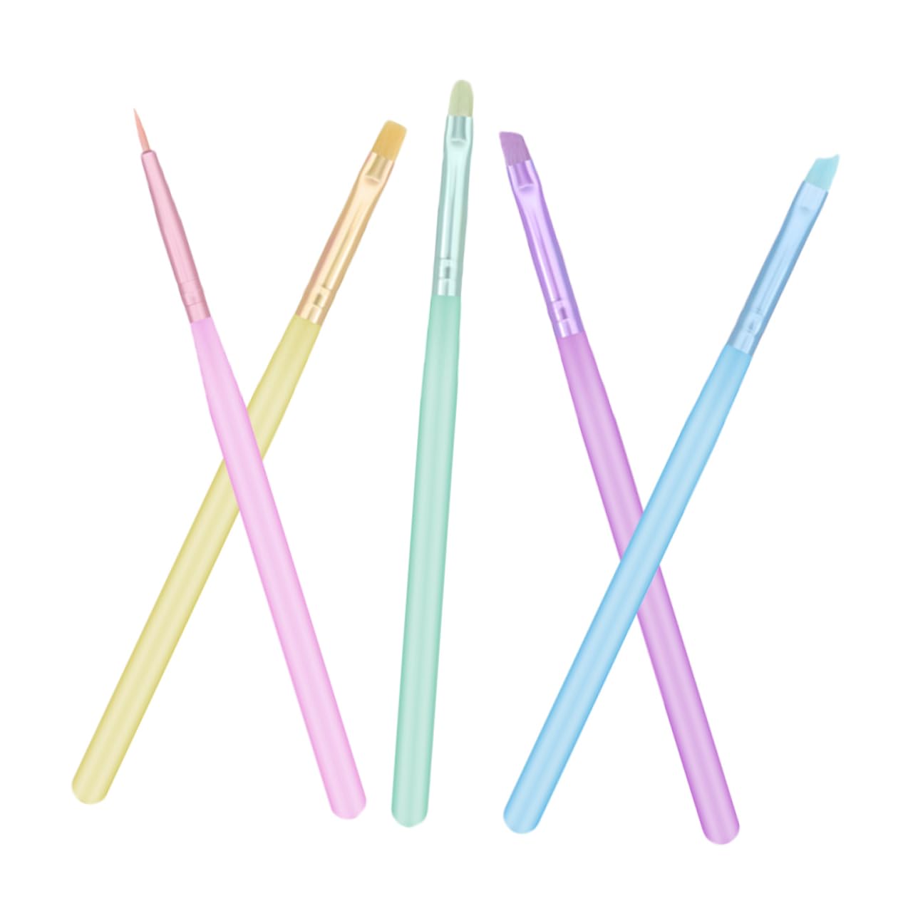 Beaupretty 25pièces Pinceaux Nail Art Pour Gel à Ongles Outils De Manucure Diy Pour Salon à Domicile Et Professionnel
