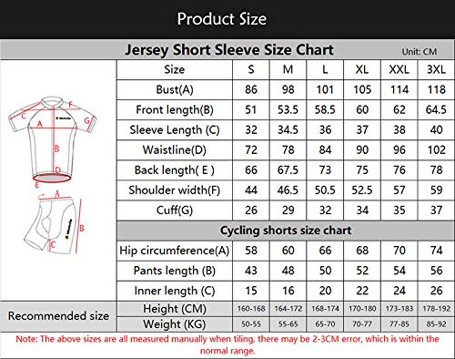 image for Moxilyn Men's Bike Clothing Set Cycling Jerseys Road Bicycle Shirts Ki